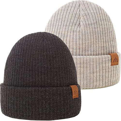 Moon Kitty 2PCS Baby Beanie Soft Toddler Beanie Warm Knitted Infant Winter Hats for Baby Boys