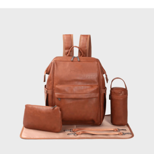 Vintage Diaper Backpack Brown