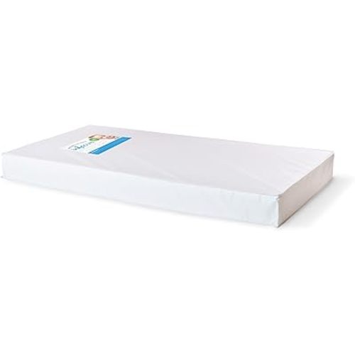 Foundations Infapure Foam Baby Crib Mattress, Full Size 5", Durable Vinyl Cover, Easy to Clean, Portable Full Size Crib Mattress for Folding Cribs, Breathable Baby Mattresses for Hotels, White