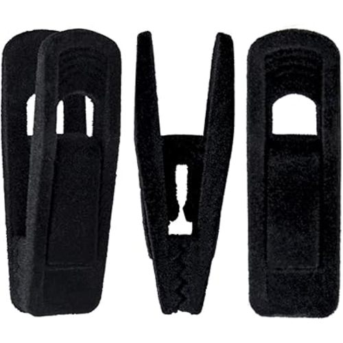 Hanger Clips for Velvet Hangers, 20 Pack Velvet Hanger Clips, Strong Hanger Clips Perfect for Skirt Pants Hangers (Black)