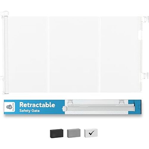 Baby Proof Me Retractable Baby Gate for Stairs & Doorways - 71” Wide Mesh Safety Gate for Toddlers, Dogs & Pets - Indoor/Outdoor Retractable Dog Gate for Hallways, Deck, Porch - Easy Installation