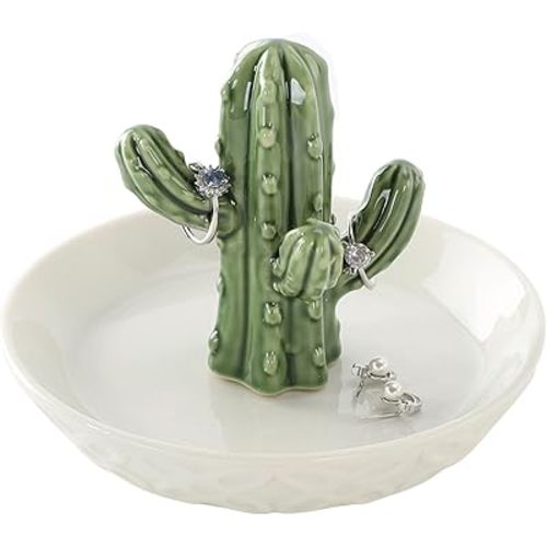 Cactus Ring Holder,Green Jewelry Holder, Cactus Gift for Women Birthday/Wedding/Graduation/Christmas/Valentines