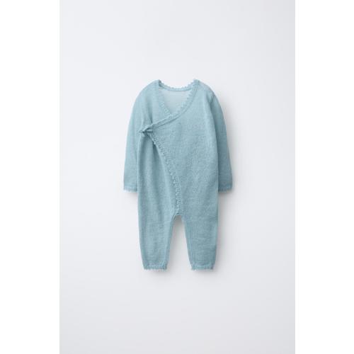 LONG OPENWORK JUMPSUIT - Pastel blue | ZARA United States