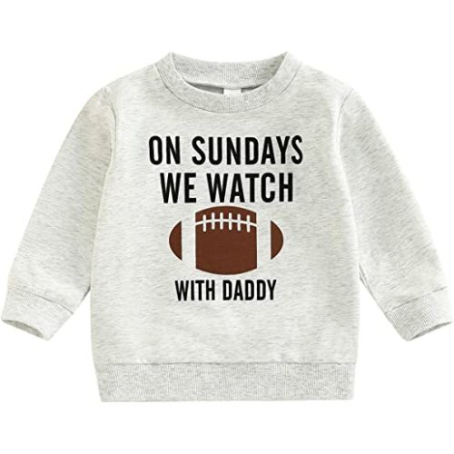Amazon.com: Lamuusaa Toddler Kid Baby Girl Boy On Sunday We Watch Football with Mommy/Daddy Sweatshirt Oversized Sweater Fall Clothes (Football with Daddy, 2-3 Years): Clothing, Shoes & Jewelry