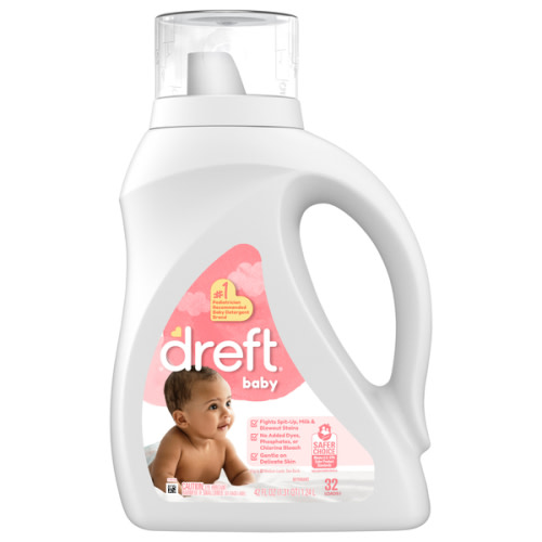 Dreft Baby Unscented Liquid Laundry Detergent - 42 oz jug | GIANT