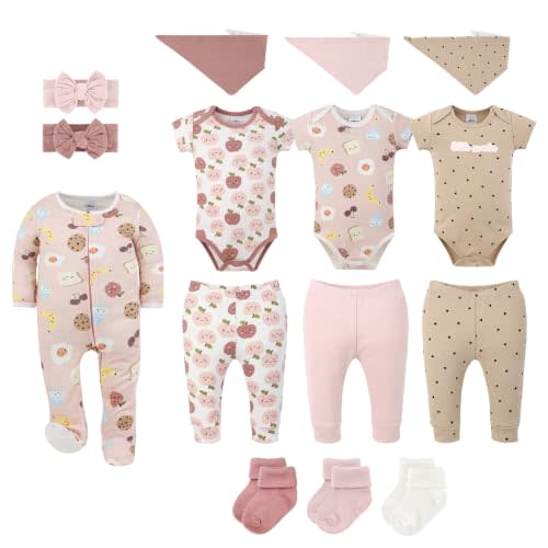 The Peanutshell 15pc Baby Clothes Set - Newborn, 3-6, 6-9 - Mini Morsels