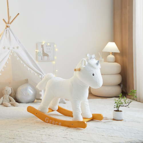 Little Nest Toddler Unicorn Plush Rocker Chair