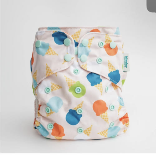 Food: Essentials Pocket Cloth Diaper with Athletic Wicking Jersey, Grows with your Baby