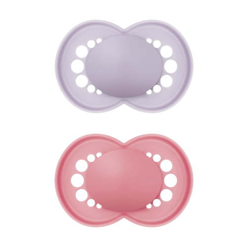MAM Original Matte Pacifier, 6-16 Months, Girl, 2 Pack