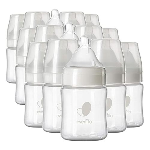 Evenflo Feeding Premium Proflo Venting Balance Plus Wide Neck Baby, Newborn and Infant Bottles - Developed by Pediatric Feeding Specialists - 5 Ounce (Pack of 6)
