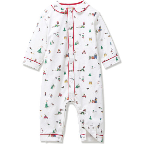 Baby's Twill Cambridge Romper in Holiday Town - Petite Plume | Maisonette