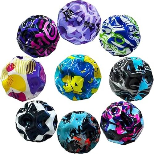 Tendry Extreme High Bouncing Ball Moon Shape for Kids of All Ages, Improve Hand-Eye Coordination, Easy to Grip and Catch by Athletes as a Sport Training Balls