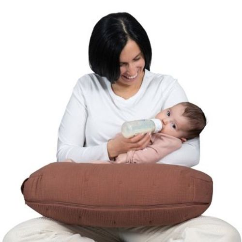 Boppy Nursing Pillow-Luxe Muslin - Chestnut Solid