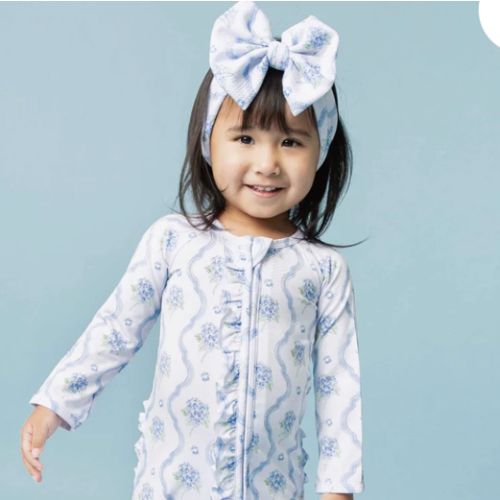 Blue-tiful Bloom Convertible Ruffle Romper
