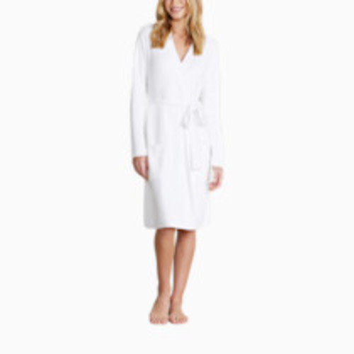 Barefoot Dreams CozyChic Lite Ribbed Robe - Sea Salt, S/M