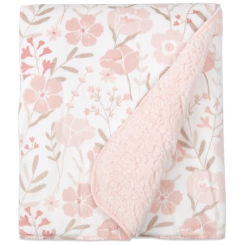 Baby Essentials Sherpa Fleece Baby Blanket 35x30 – Super Soft, Warm Reversible Baby Blankets for Newborns, Infants, Toddlers, and Nursery