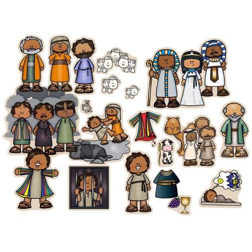 Joseph Felt Figures for Bible Flannel Board Stories Old Testament Story Coat of Many Colors Coloring Page Made in USA with Domestic Felt and Imported Ink Story Guidee Activity Pages