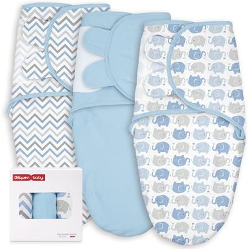 GLLQUEN BABY Swaddles for Newborns 0-3 Months, Adjustable & Easy Fastener