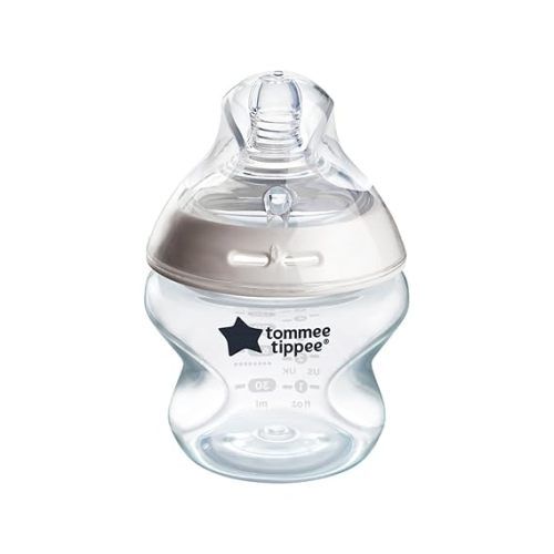 Tommee Tippee Natural Start Anti-Colic 5 oz BPA Free Baby Bottle, Newborn 0+ months, Slow Flow Breast-Like Nipple, Self-Sterilizing, Designed for Seamless Transition Between Bottle & Breast, Pack of 1