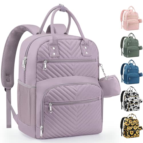 Pritent Diaper Bag Backpack, Baby Bag Backpack Baby Essentials for Mom Dad | With Pacifier Case, Diaper Bags, Baby Diaper Bag, Insulated Pocket, Diaper Backpack for Baby Girl Boy(Purple,M)