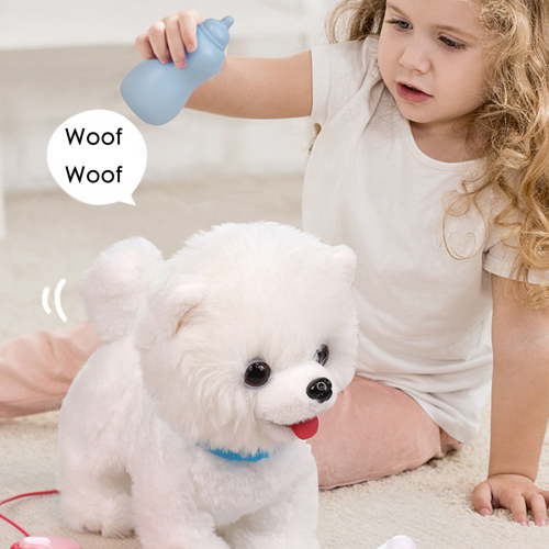 Walking Barking Dog Toy Singing Puppy Set,Plush Puppy Electronic Interactive Toys for Kids, Wag Tail, Singing, Pretend Dress Up Realistic Stuffed Dog Age 3 4 5 6 Years Old Best Gift