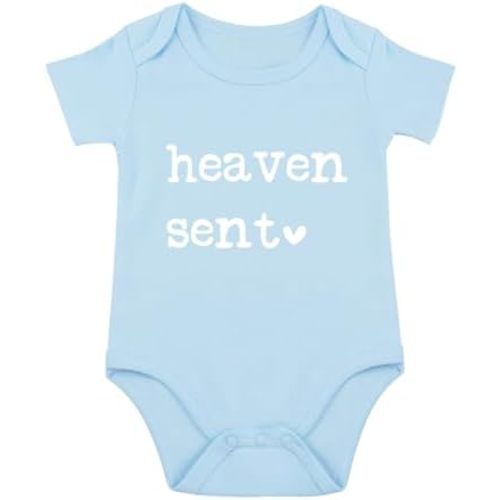 Heaven Sent Baby Bodysuit Religious Pregnancy Announcement Baby Romper Unisex Bodysuit