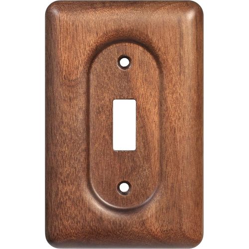 Solid Walnut Light Switch Cover Decorative Single Toggle Wall Plate for Rustic Contemporary Interiors