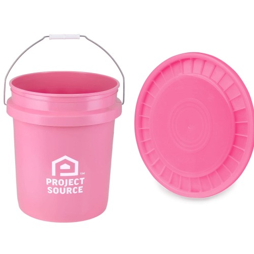 Project Source Pink 5-Gallon Bucket & Lid