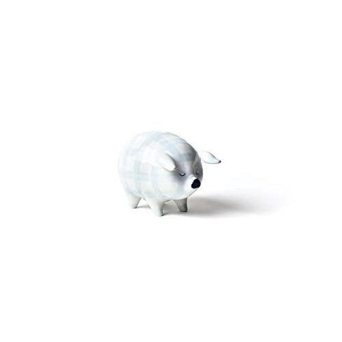 Coton Colors Gingham Piggy Bank Blue