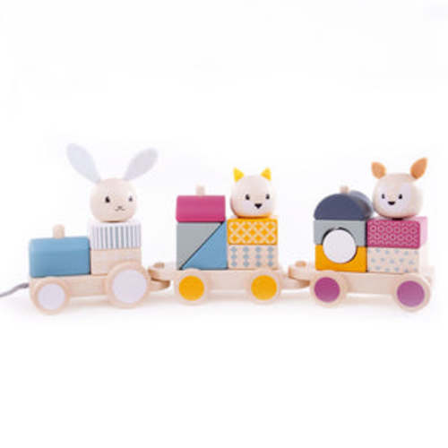 FSC® Certified Wooden Pull Along Toy Train | Bigjigs Toys | Over The Moon