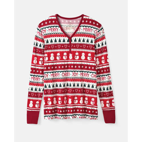 Festive Fair Isle Women's Pajama Top - Little Sleepies