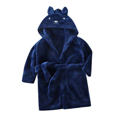 Diufon Unisex Baby Robe Toddler Boys Girls Long Sleeve Fleece Hooded Robes Fall Winter Soft Pajamas Bathrobe