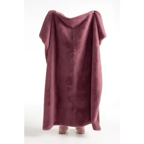 Anthropologie: The Sophie Faux-Fur Throw Blanket - Color Mauve