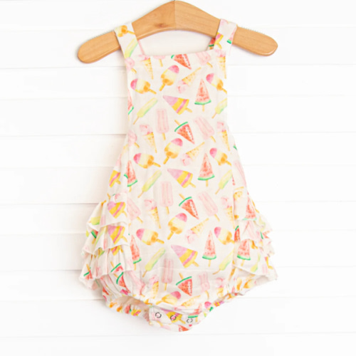 Frozen Treats Muslin Sunsuit, Pink – Stitchy Fish