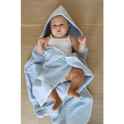 Blue Lattice Hooded Bath Towel
