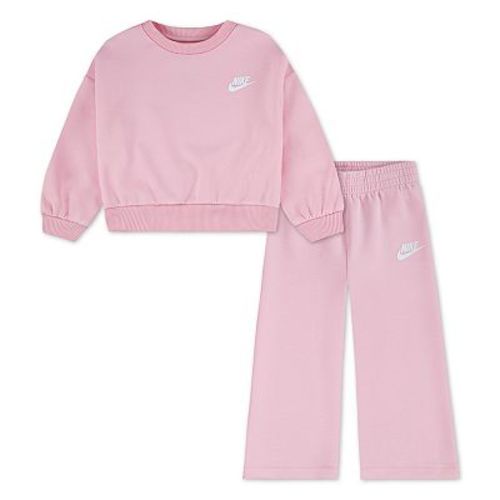 Baby & Toddler Girls Nike Crewneck & Wide Leg Pants 2-Piece Set