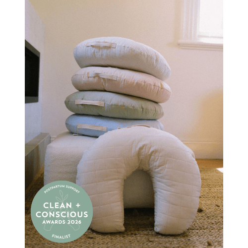 Feeding Pillow in Oat – Soft Organic Cotton – Bubnest Australia