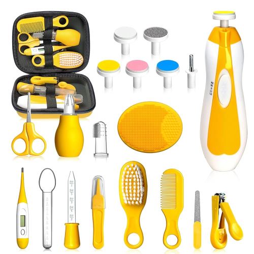 Baby Healthcare and Grooming Kit, Portable Baby Safety Care Set, Baby Essentials kit for Newborn(Yellow 20 in 1)