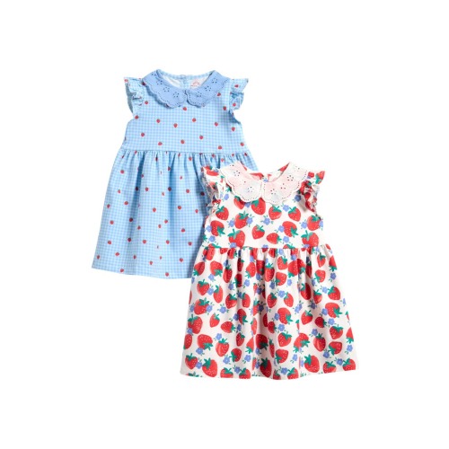 Kids' Pack of 2 Stretch Cotton Dresses