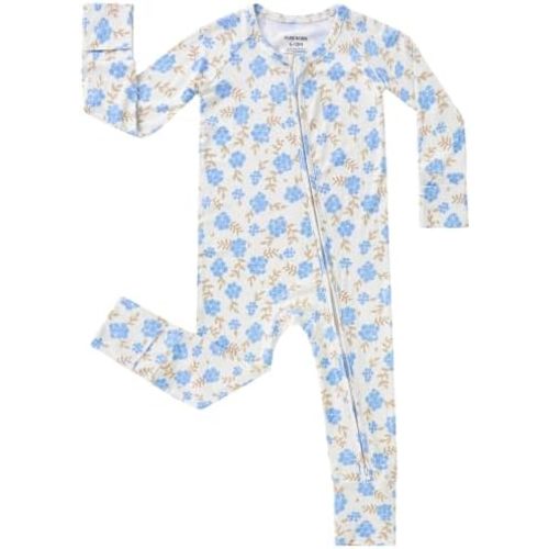pureborn Baby Girls Sleeper Viscose from Bamboo Zipper Pajamas 0-24 Months