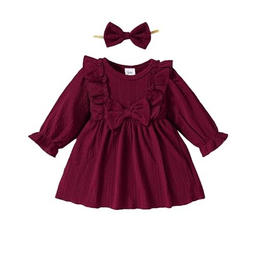 Mioglrie Baby Girl Dress Toddler Girls' Dresses 3 6 9 12 18 24 Months 2t 3t Girls Clothes Fall Winter Outfits