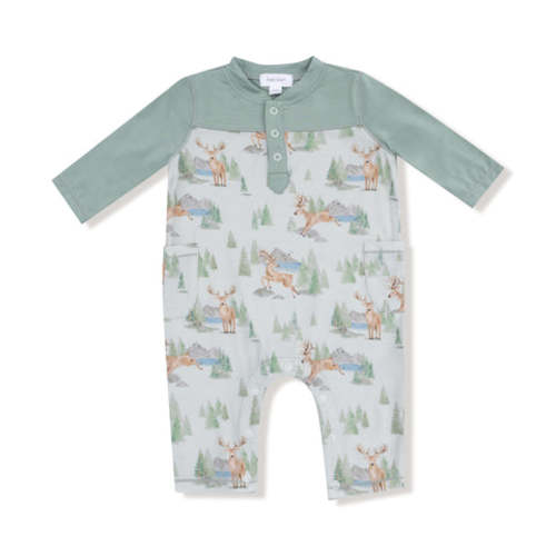 Buck Deer - Romper with Contrast Sleeves