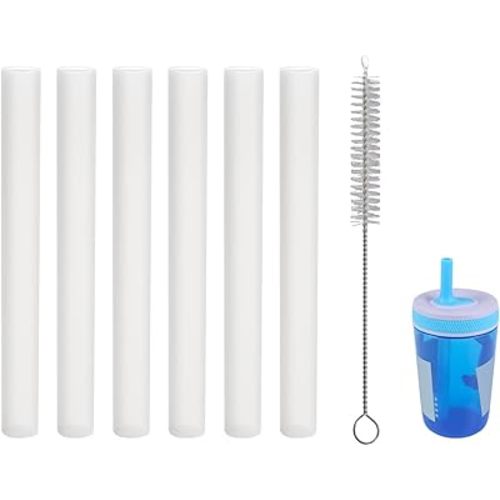 Replacement Straws Compatible with Zak Designs Kelso 15 oz Water Bottle (Pack of 6)