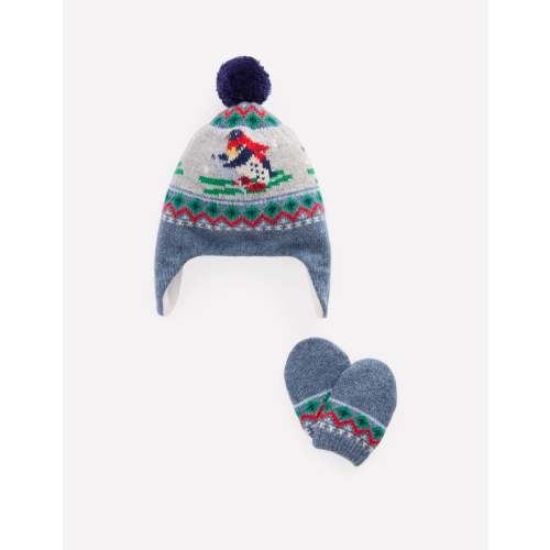 Baby Fair Isle Set-Alaskan Blue Penguins