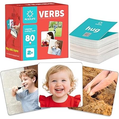 80 Verb Cards Speech Therapy for Kids Ages 4-8