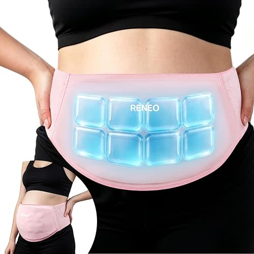 RENEO Ice Pack Belly Binder for C Section Recovery Must Have, Pink