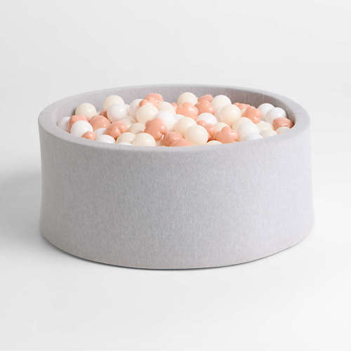 Baby and Toddler Light Grey Pop-Up Ball Pit with Flower Balls