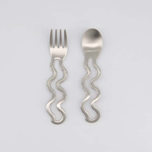 The Wave Cutlery Set | Stainless Steel Kids Cutlery | The Feeding Zoo