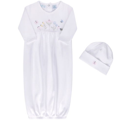 Garden Embroidered Cotton Gown for Babies I Feltman Brothers