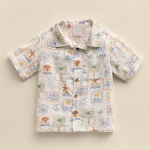 Baby & Toddler Little Co. By Lauren Conrad Organic Short Sleeve Woven Button-Up Top